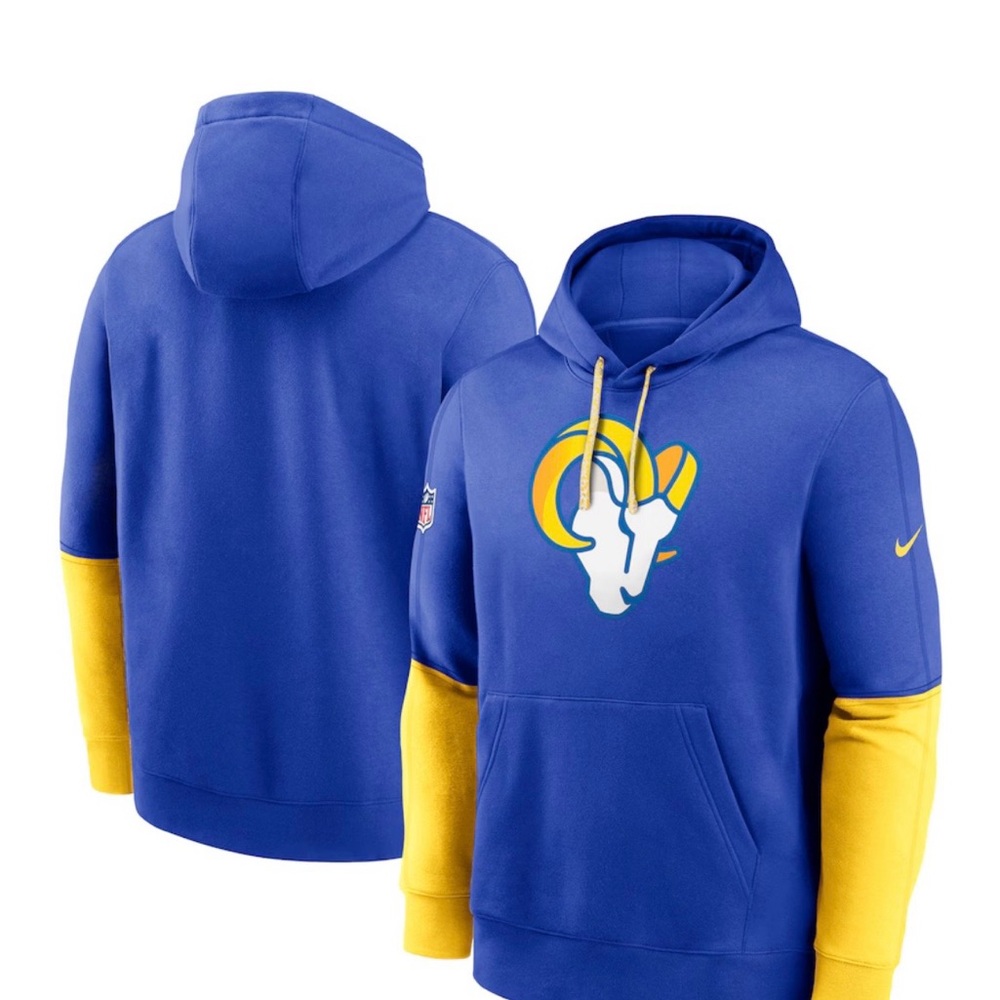 Nike Blue and Yellow Hoodie